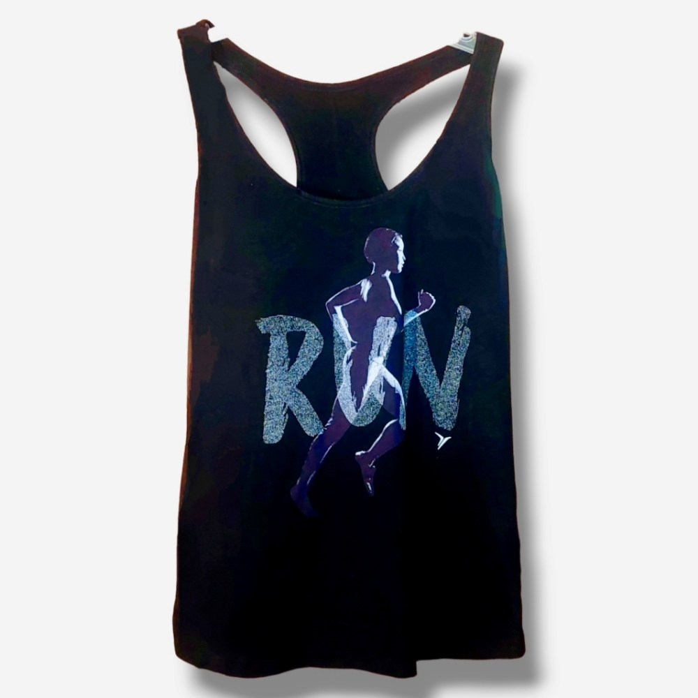 Old Navy | Women's Active Black  'Run' Racer Back Tank-Top | Size Medium |